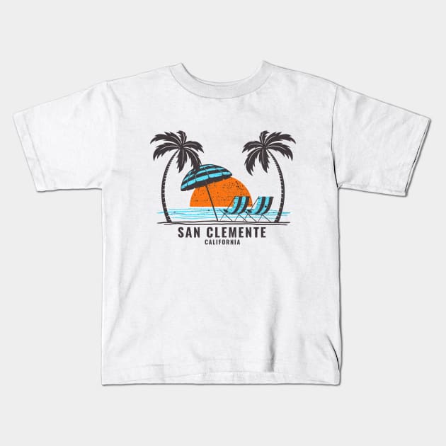 San Clemente California Kids T-Shirt by Eureka Shirts